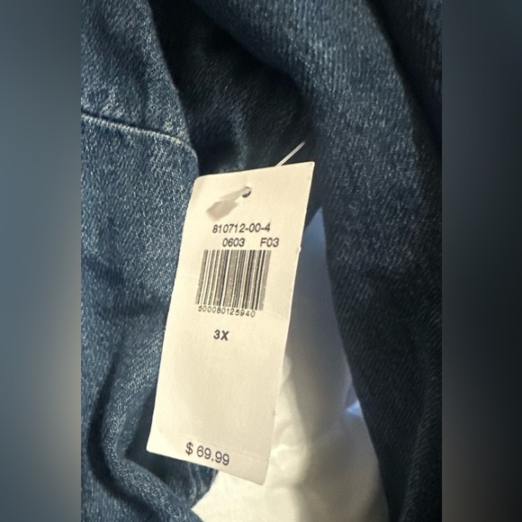 New Old Navy Denim Long sleeve Jumpsuit Sz 3X - Picture 2 of 6